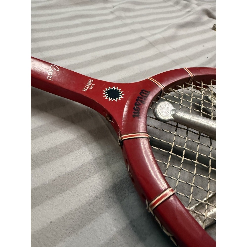 Vintage Wilson Stan Smith Capri Tennis Racket EUC With Dunhill Press RARE HTF - Picture 12 of 16